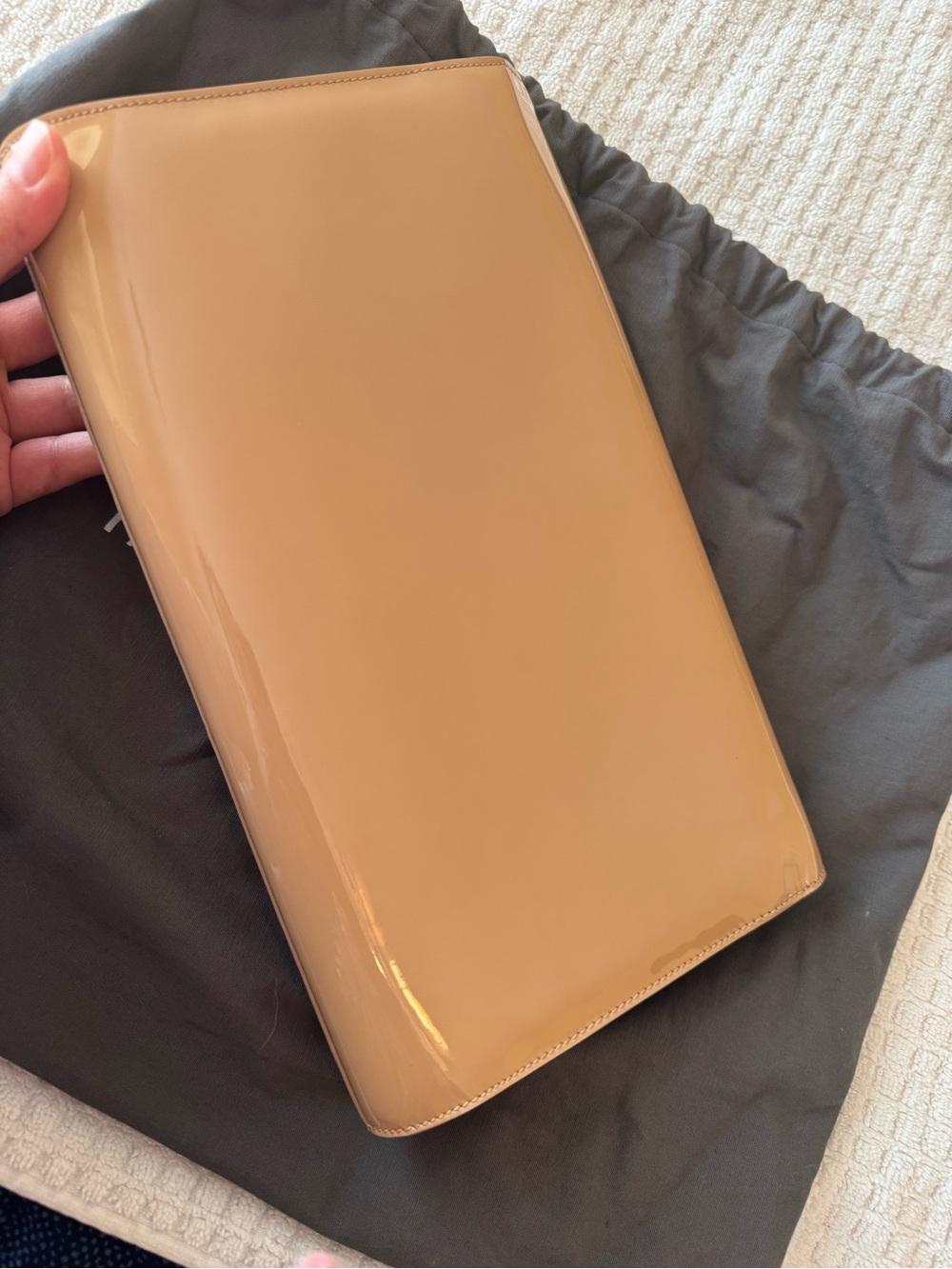 Authentic Saint Laurent Belle de Jour Patent YSL Clutch Nude - Picture 6 of 16